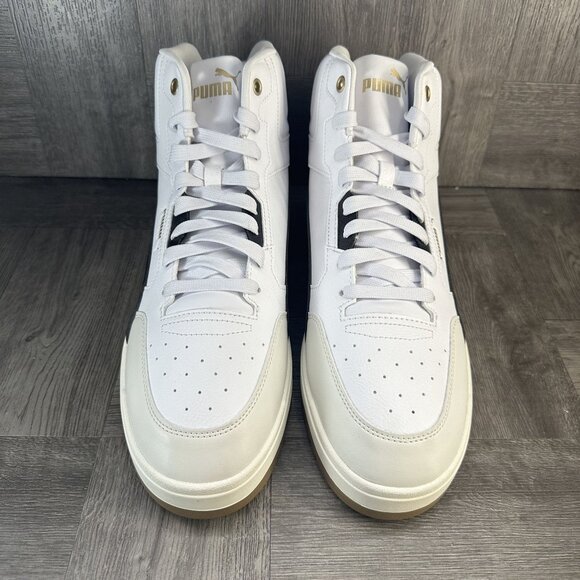 Puma Rebound V6 Mid Mens Sneakers White Black Gum 402598-05 Size 11.5 - Picture 3 of 8